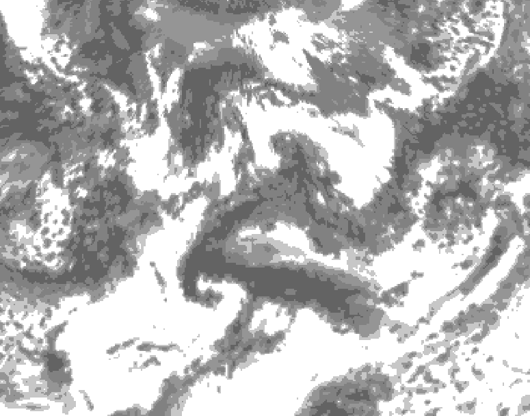 GDPS total cloud 144 hour forecast chart for Canada based on 2026/08/25 1200Z data