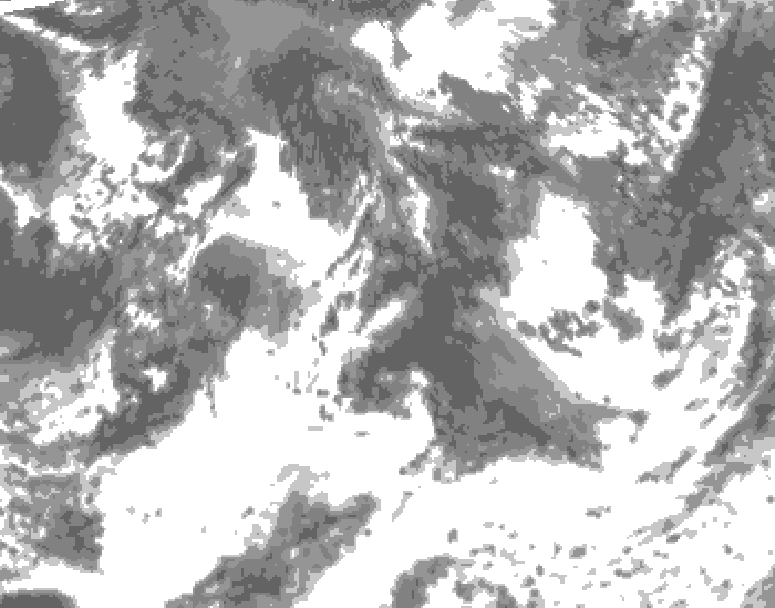 GDPS total cloud 162 hour forecast chart for Canada based on 2026/08/25 1200Z data