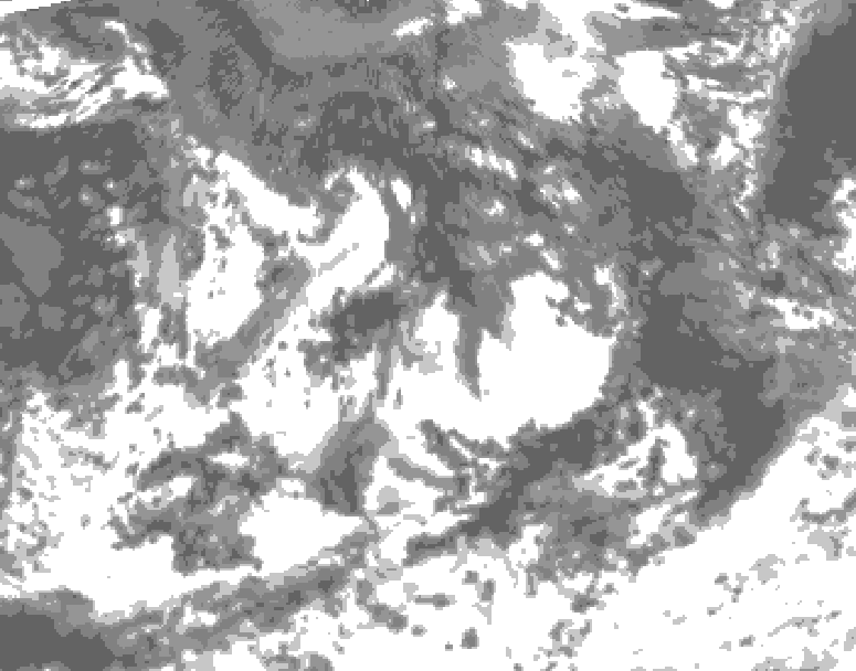 GDPS total cloud 210 hour forecast chart for Canada based on 2026/08/25 1200Z data