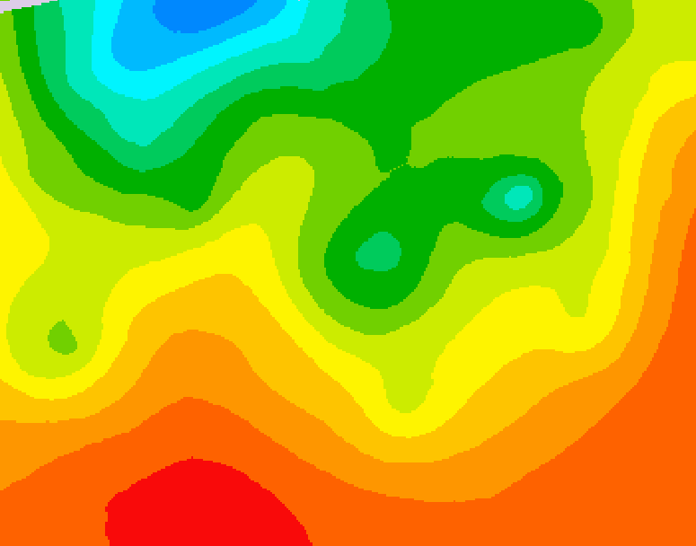 GDPS 500 millibar geopotential height 006 hour forecast chart for Canada based on 2026/08/26 1200Z data