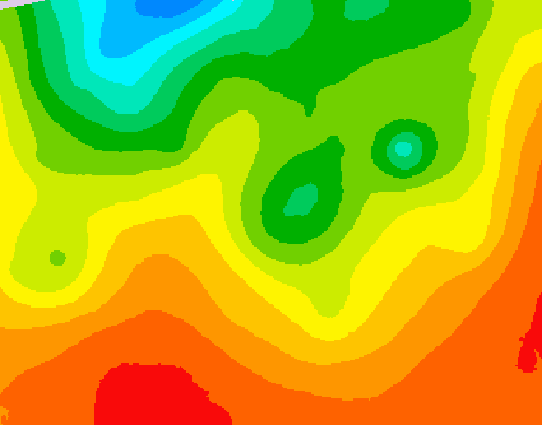 GDPS 500 millibar geopotential height 012 hour forecast chart for Canada based on 2026/08/26 1200Z data