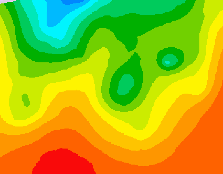 GDPS 500 millibar geopotential height 018 hour forecast chart for Canada based on 2026/08/26 1200Z data