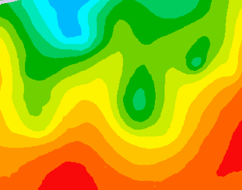 GDPS 500 millibar geopotential height 030 hour forecast chart for Canada based on 2026/08/26 1200Z data