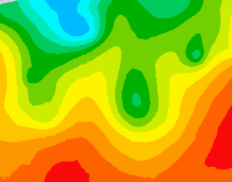 GDPS 500 millibar geopotential height 036 hour forecast chart for Canada based on 2026/08/26 1200Z data