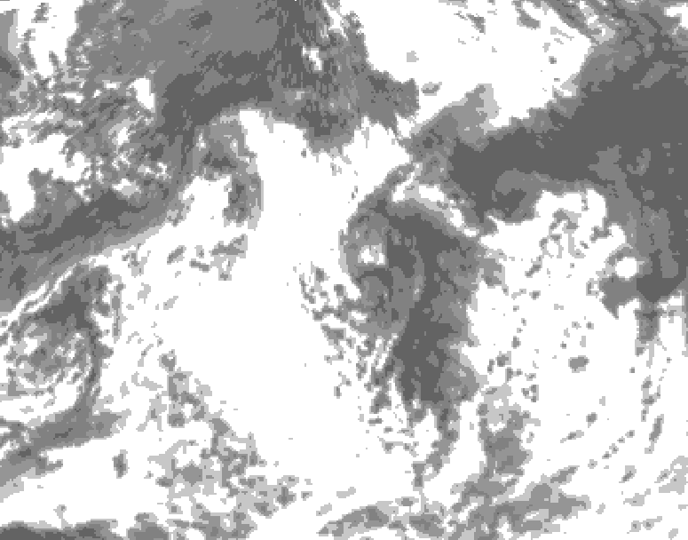 GDPS total cloud 012 hour forecast chart for Canada based on 2026/08/26 1200Z data