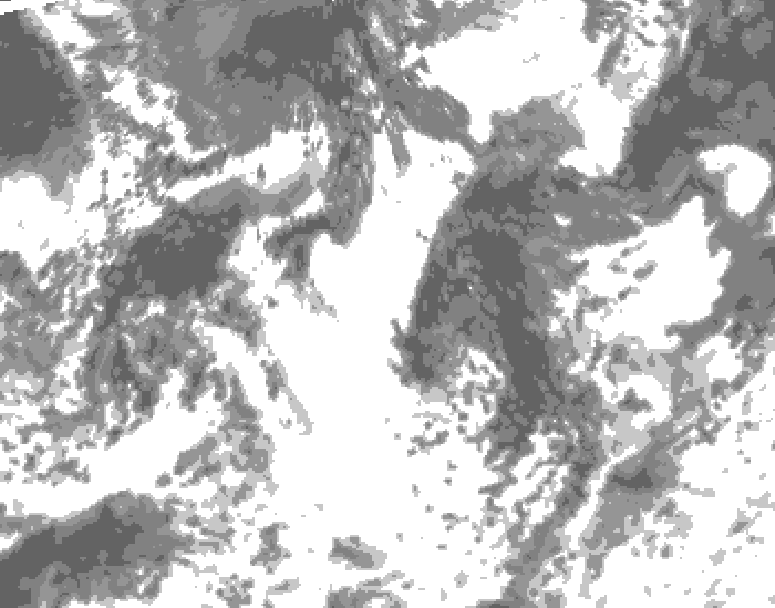 GDPS total cloud 036 hour forecast chart for Canada based on 2026/08/26 1200Z data