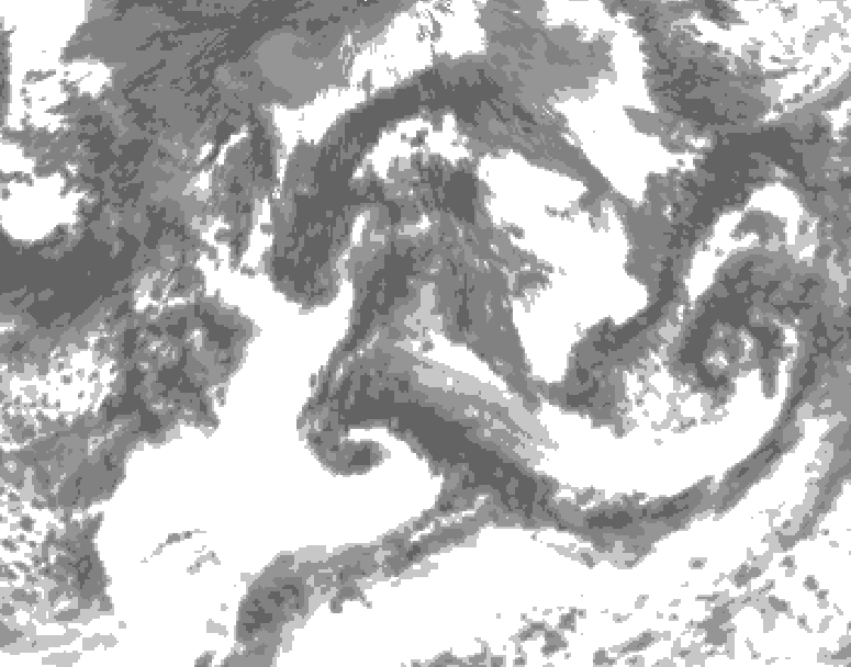 GDPS total cloud 126 hour forecast chart for Canada based on 2026/08/26 1200Z data