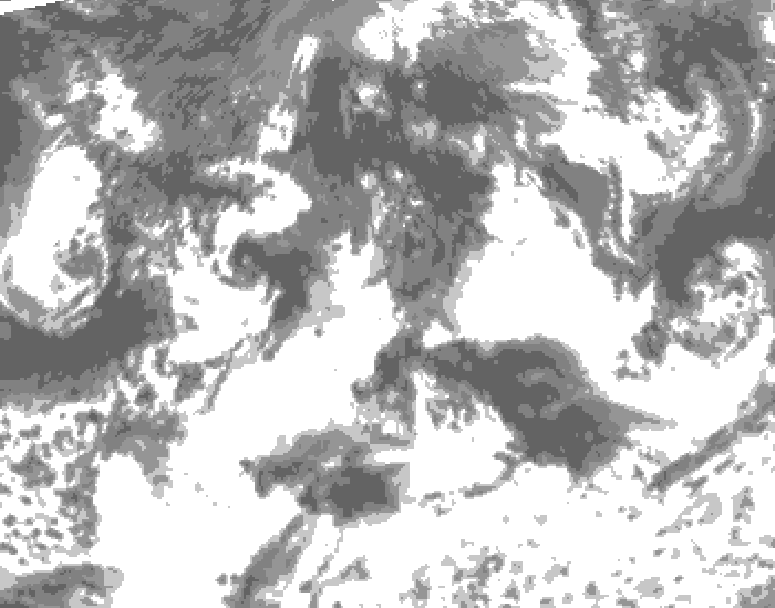 GDPS total cloud 150 hour forecast chart for Canada based on 2026/08/26 1200Z data