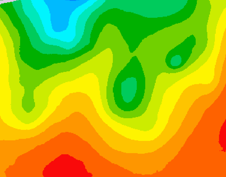 GDPS 500 millibar geopotential height 012 hour forecast chart for Canada based on 2026/08/27 0000Z data