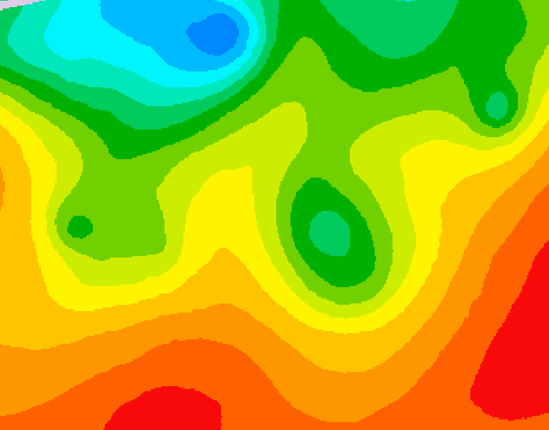 GDPS 500 millibar geopotential height 036 hour forecast chart for Canada based on 2026/08/27 0000Z data