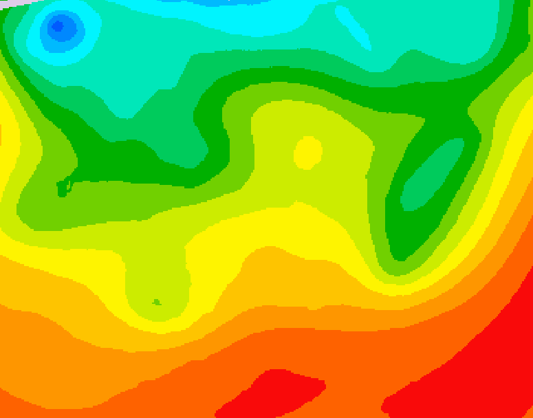 GDPS 500 millibar geopotential height 096 hour forecast chart for Canada based on 2026/08/27 0000Z data