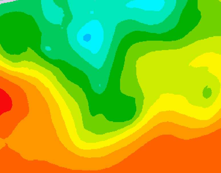 GDPS 500 millibar geopotential height 234 hour forecast chart for Canada based on 2026/08/27 0000Z data