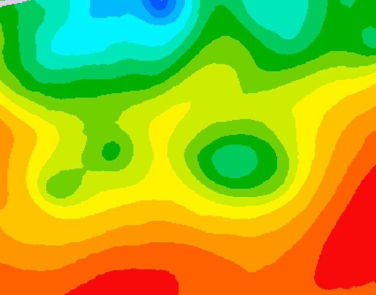 GDPS 500 millibar geopotential height 042 hour forecast chart for Canada based on 2026/08/27 1200Z data