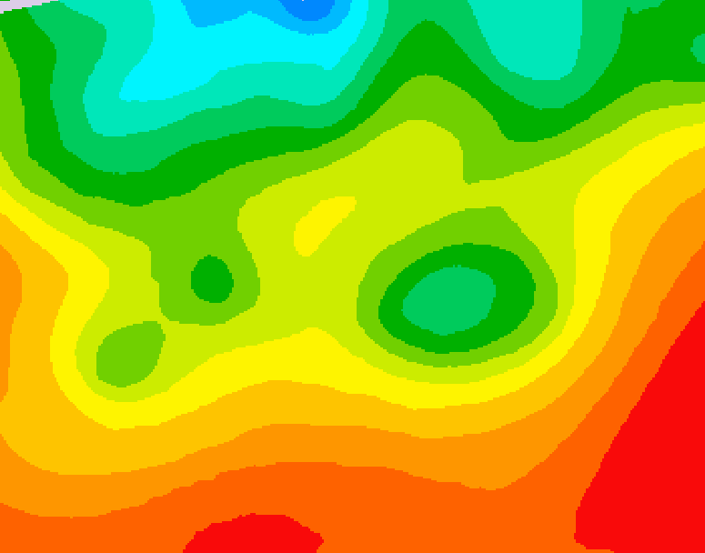 GDPS 500 millibar geopotential height 048 hour forecast chart for Canada based on 2026/08/27 1200Z data