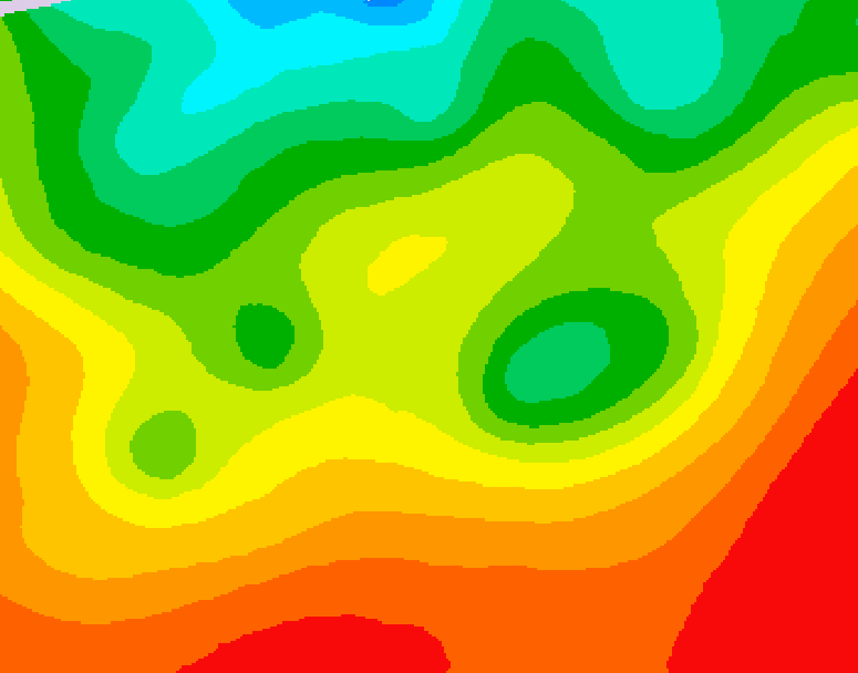 GDPS 500 millibar geopotential height 054 hour forecast chart for Canada based on 2026/08/27 1200Z data