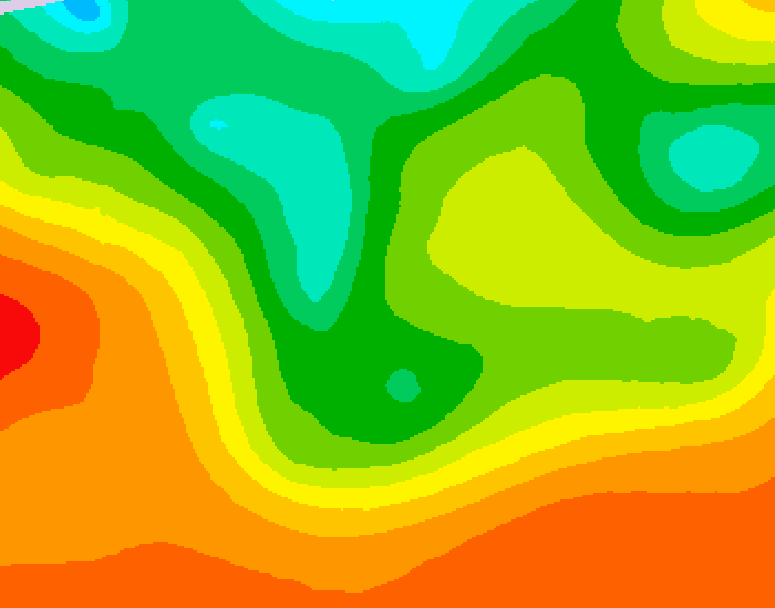 GDPS 500 millibar geopotential height 222 hour forecast chart for Canada based on 2026/08/27 1200Z data