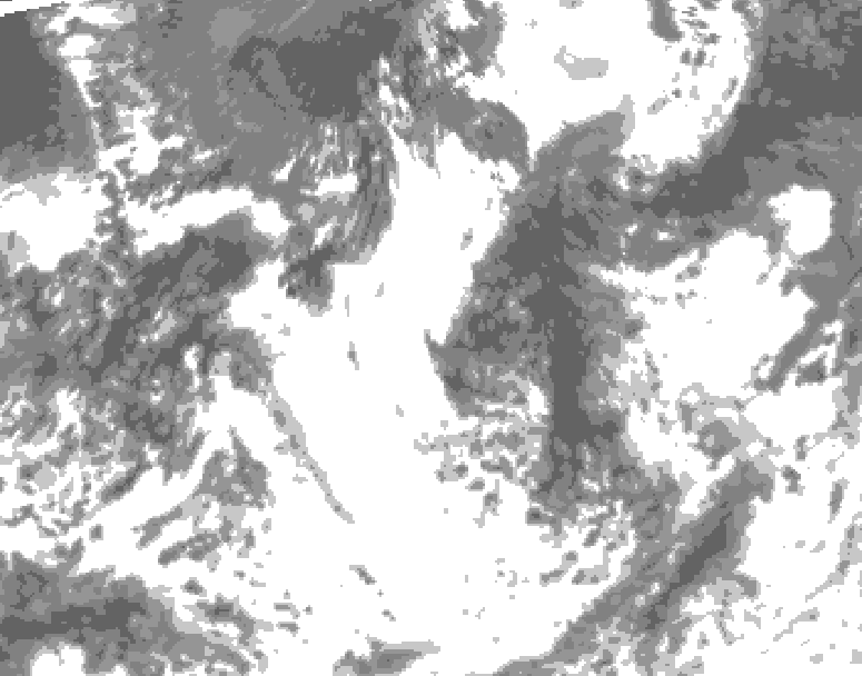 GDPS total cloud 006 hour forecast chart for Canada based on 2026/08/27 1200Z data