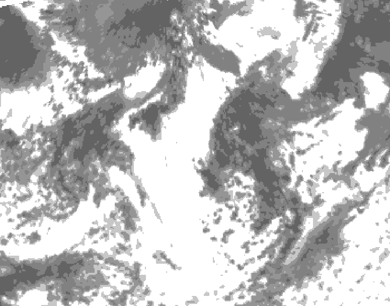 GDPS total cloud 012 hour forecast chart for Canada based on 2026/08/27 1200Z data