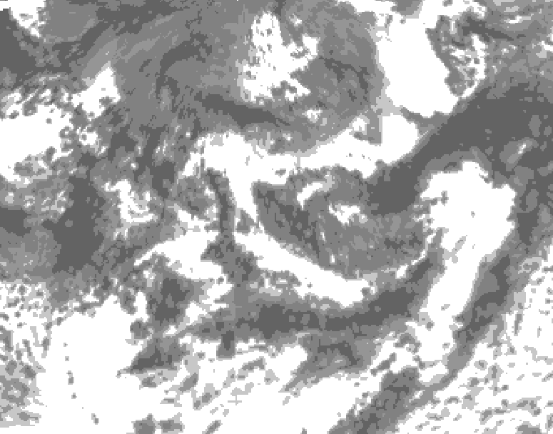 GDPS total cloud 072 hour forecast chart for Canada based on 2026/08/27 1200Z data