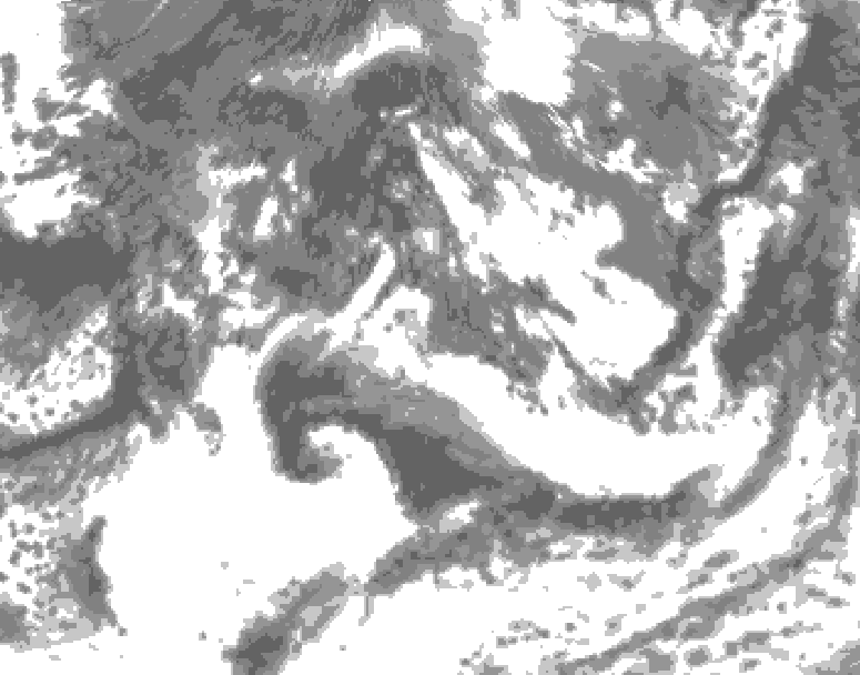 GDPS total cloud 102 hour forecast chart for Canada based on 2026/08/27 1200Z data
