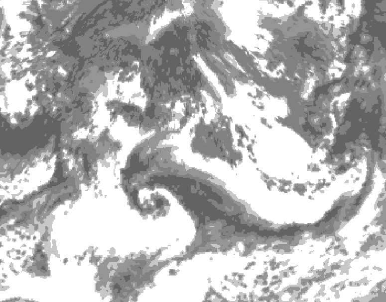 GDPS total cloud 108 hour forecast chart for Canada based on 2026/08/27 1200Z data