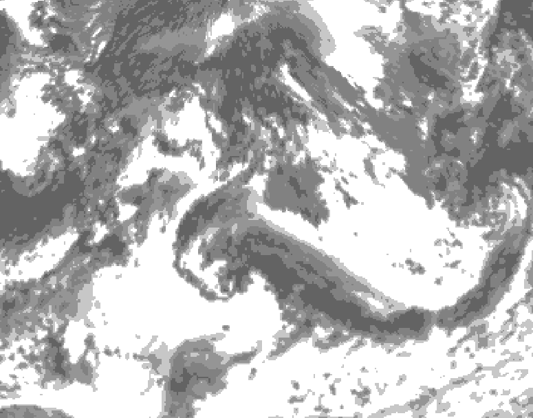 GDPS total cloud 114 hour forecast chart for Canada based on 2026/08/27 1200Z data