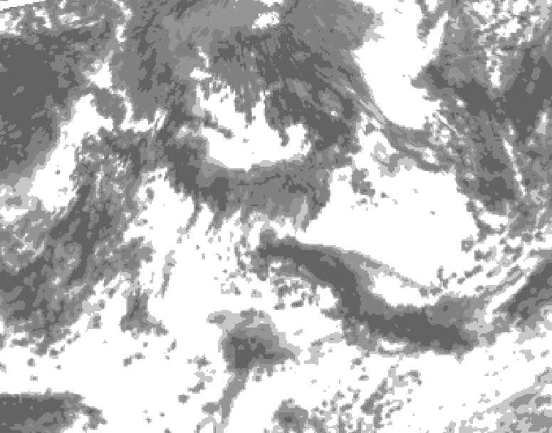GDPS total cloud 132 hour forecast chart for Canada based on 2026/08/27 1200Z data