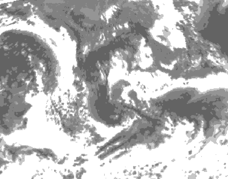 GDPS total cloud 204 hour forecast chart for Canada based on 2026/08/27 1200Z data