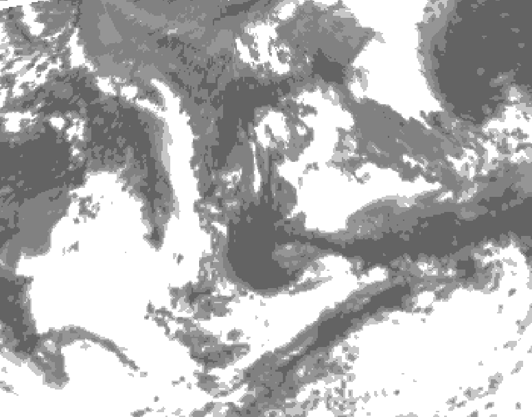 GDPS total cloud 222 hour forecast chart for Canada based on 2026/08/27 1200Z data
