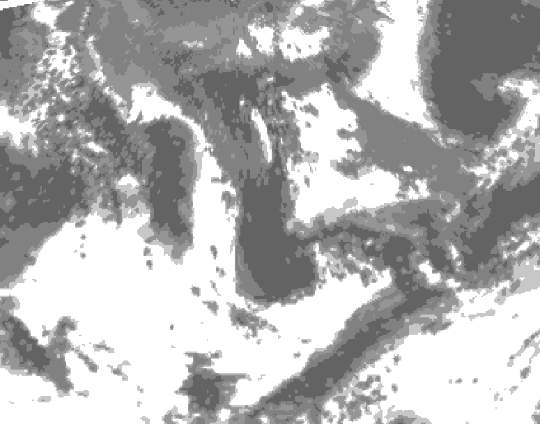 GDPS total cloud 234 hour forecast chart for Canada based on 2026/08/27 1200Z data