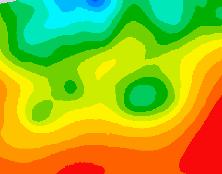 GDPS 500 millibar geopotential height 036 hour forecast chart for Canada based on 2026/08/28 0000Z data