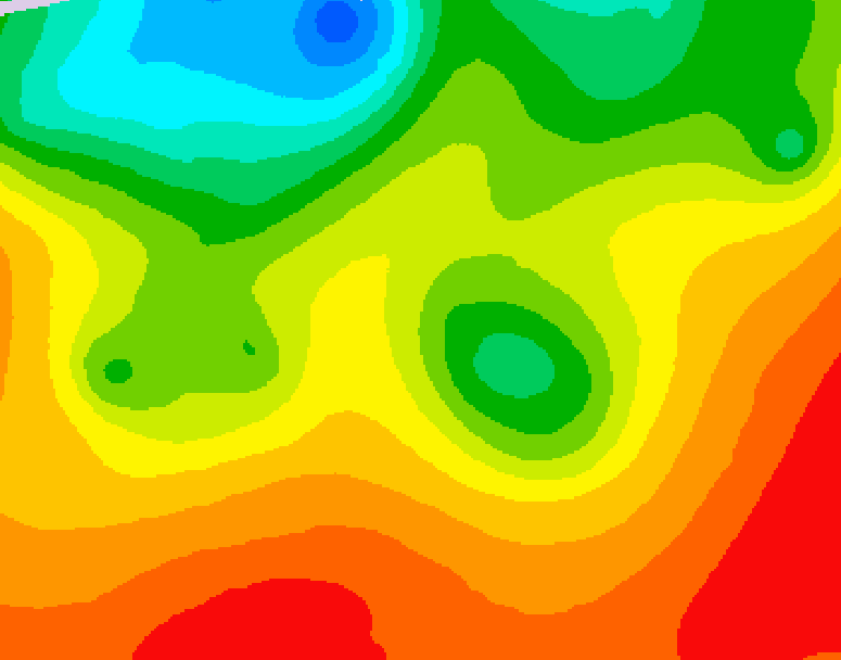 GDPS 500 millibar geopotential height 006 hour forecast chart for Canada based on 2026/08/28 1200Z data