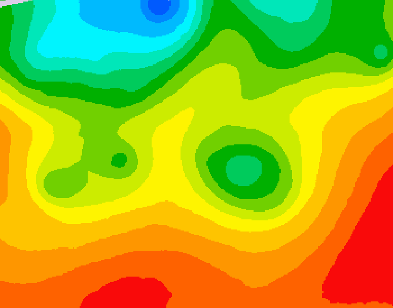 GDPS 500 millibar geopotential height 012 hour forecast chart for Canada based on 2026/08/28 1200Z data