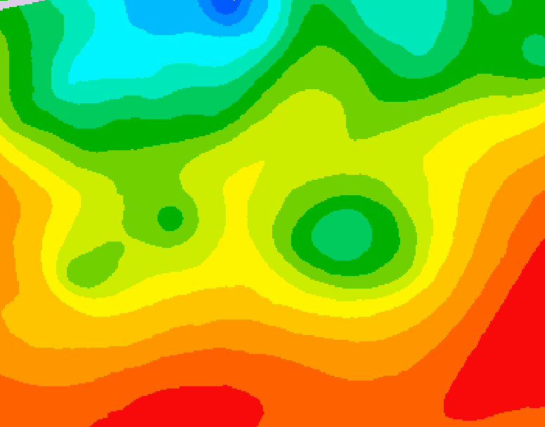 GDPS 500 millibar geopotential height 018 hour forecast chart for Canada based on 2026/08/28 1200Z data