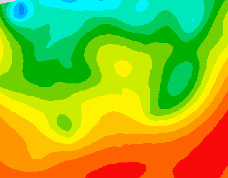 GDPS 500 millibar geopotential height 054 hour forecast chart for Canada based on 2026/08/28 1200Z data
