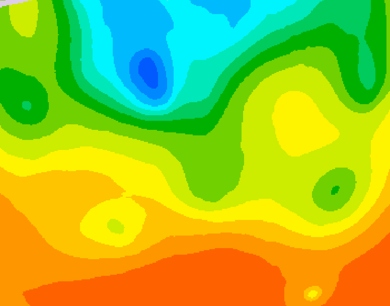 GDPS 500 millibar geopotential height 222 hour forecast chart for Canada based on 2026/08/28 1200Z data
