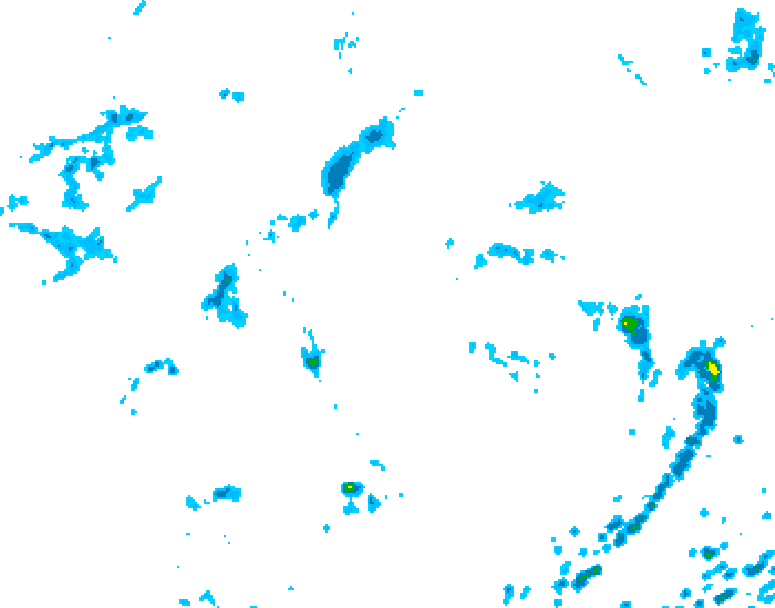 GDPS precipitation 018 hour forecast chart for Canada based on 2026/08/28 1200Z data