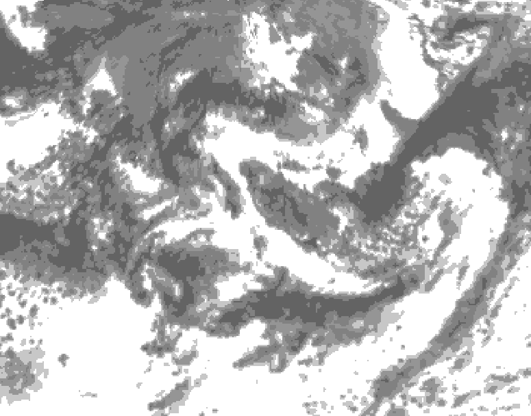 GDPS total cloud 054 hour forecast chart for Canada based on 2026/08/28 1200Z data