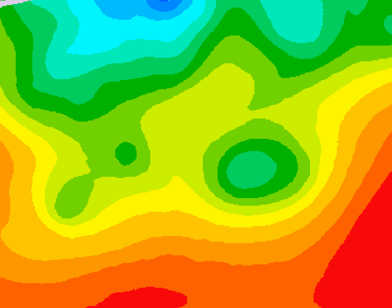 GDPS 500 millibar geopotential height 012 hour forecast chart for Canada based on 2026/08/29 0000Z data