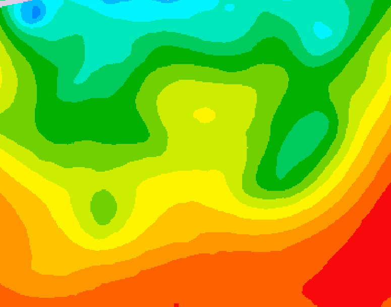 GDPS 500 millibar geopotential height 036 hour forecast chart for Canada based on 2026/08/29 0000Z data