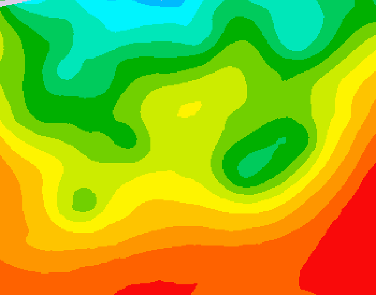 GDPS 500 millibar geopotential height 012 hour forecast chart for Canada based on 2026/08/29 1200Z data