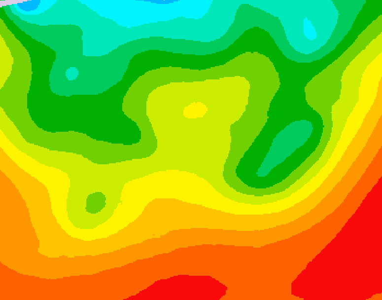 GDPS 500 millibar geopotential height 018 hour forecast chart for Canada based on 2026/08/29 1200Z data