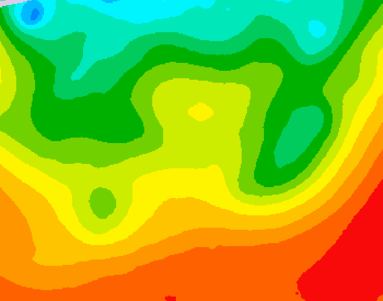 GDPS 500 millibar geopotential height 024 hour forecast chart for Canada based on 2026/08/29 1200Z data