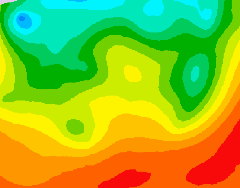 GDPS 500 millibar geopotential height 036 hour forecast chart for Canada based on 2026/08/29 1200Z data