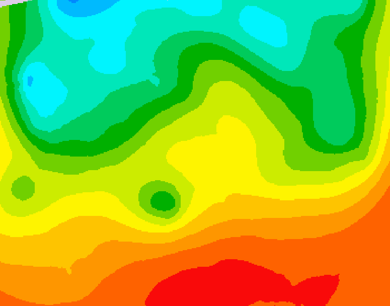 GDPS 500 millibar geopotential height 054 hour forecast chart for Canada based on 2026/08/29 1200Z data