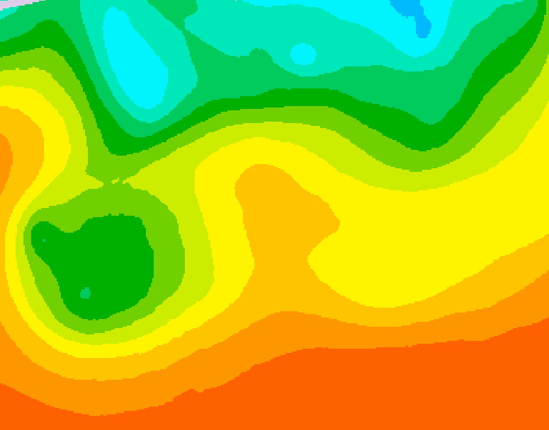 GDPS 500 millibar geopotential height 132 hour forecast chart for Canada based on 2026/08/29 1200Z data