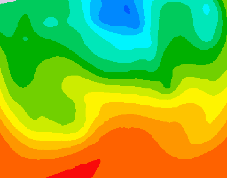 GDPS 500 millibar geopotential height 222 hour forecast chart for Canada based on 2026/08/29 1200Z data