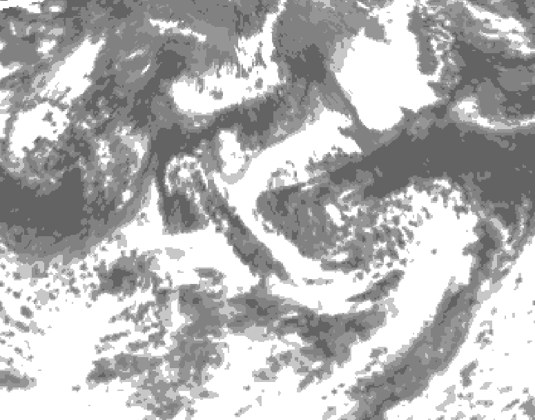 GDPS total cloud 024 hour forecast chart for Canada based on 2026/08/29 0000Z data