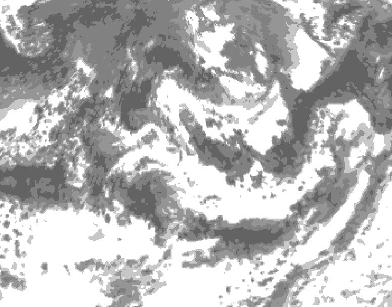 GDPS total cloud 048 hour forecast chart for Canada based on 2026/08/29 0000Z data