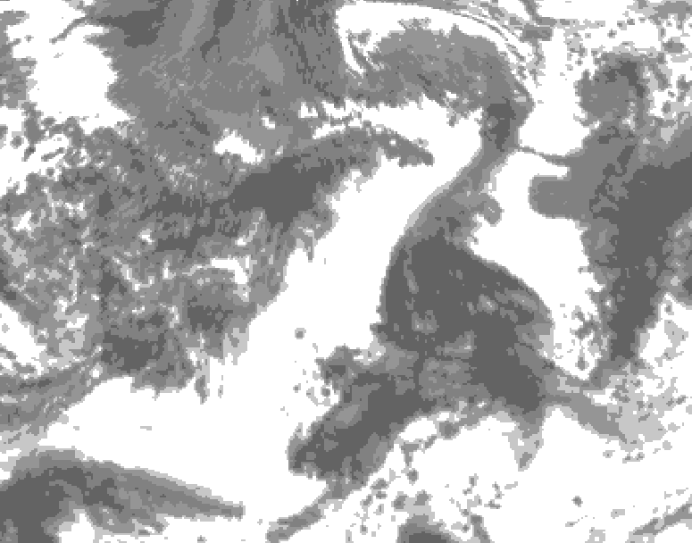GDPS total cloud 240 hour forecast chart for Canada based on 2026/08/29 0000Z data